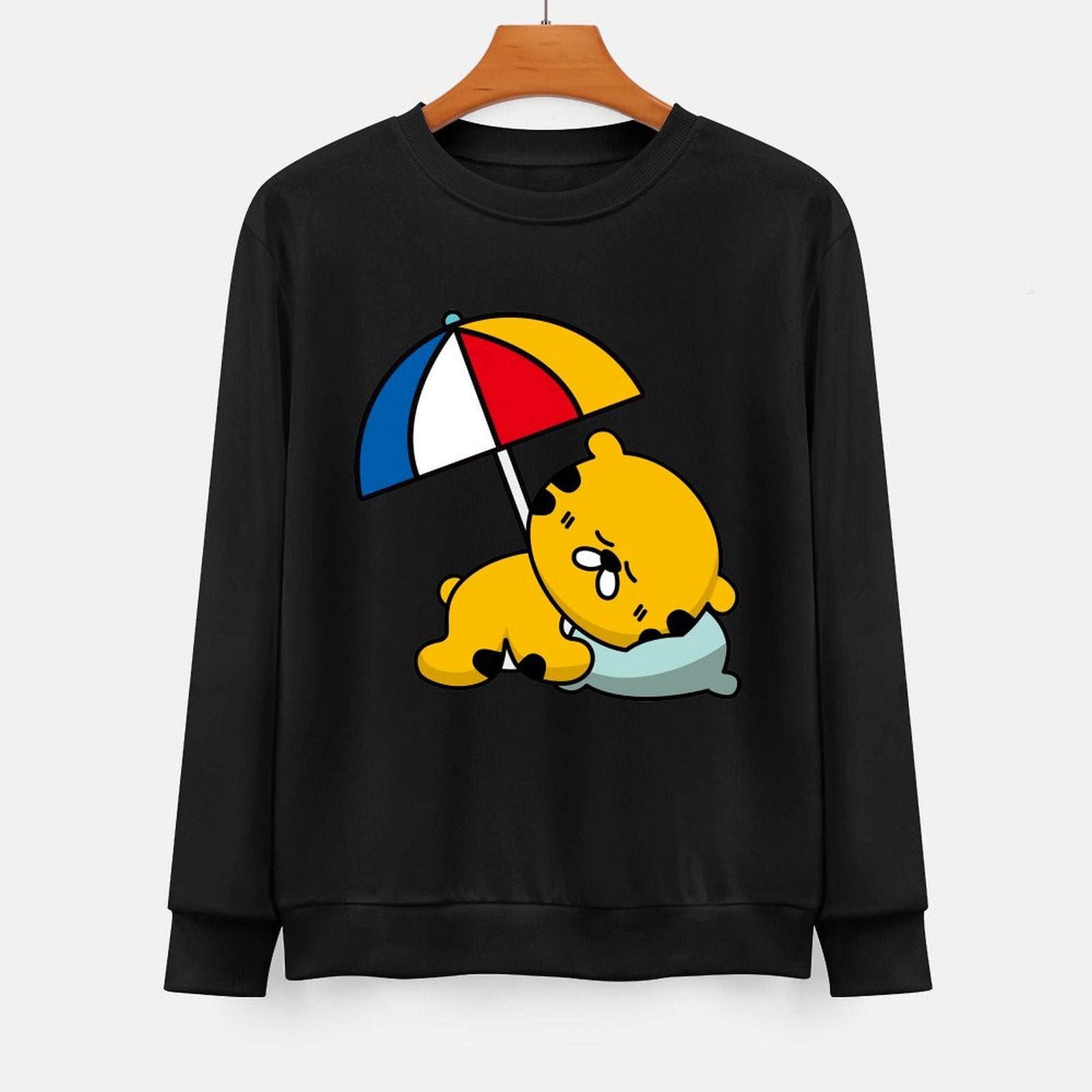 Front Patterned Long Sleeve TopClassicLine Everyday